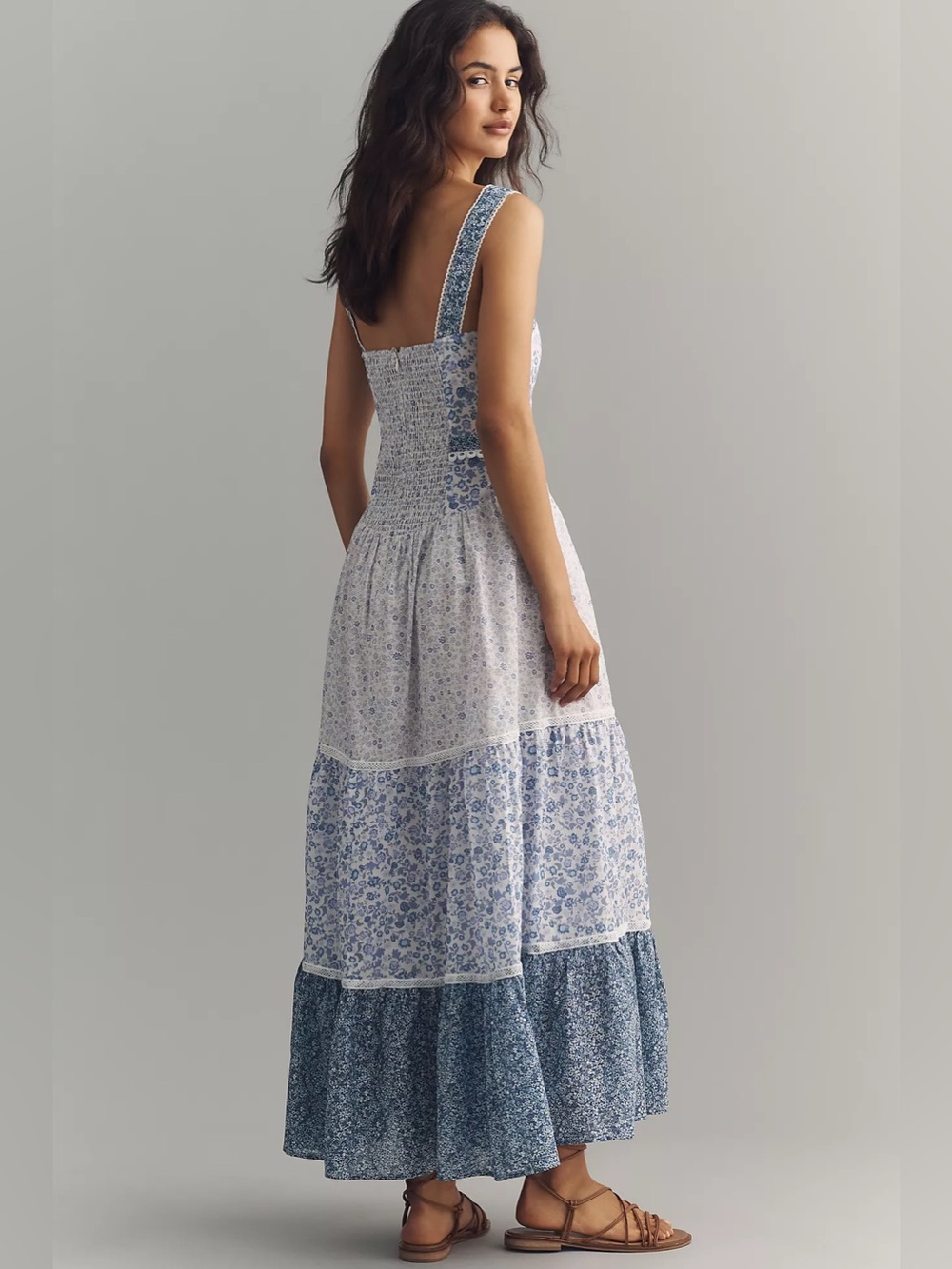 By Anthropologie Printed Pintuck Sleeveless Dress - Picture 2 of 7